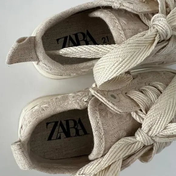 Zara embroidered sneakers